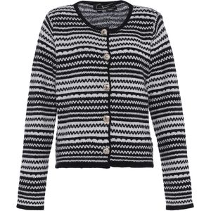 faina Gebreid vest  grijs / zwart