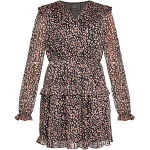 faina Jurk  goud / pink / rosa / zwart