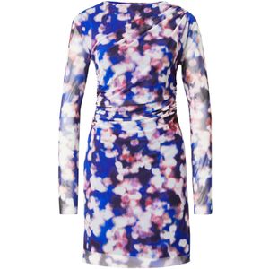 & Other Stories Jurk  royal blue/koningsblauw / knalrood / wit