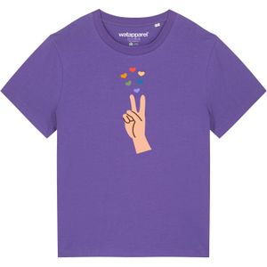 Watapparel Shirt 'Spread Love'  lila / donkerlila