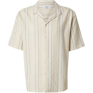 DAN FOX APPAREL Overhemd 'Martin'  chamois / zwart / offwhite