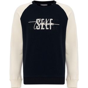 Jacey Quinn Sweatshirt  donkerblauw / wit