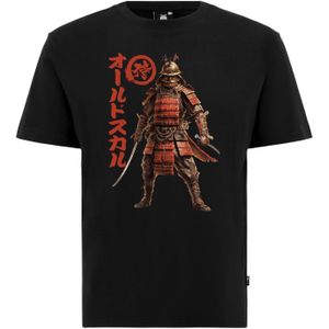Oldskull Shirt 'Asian Shogun Legacy Graphic'  bruin / rood / zwart
