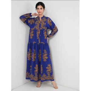 Bigdart Jurk  kobaltblauw / curry