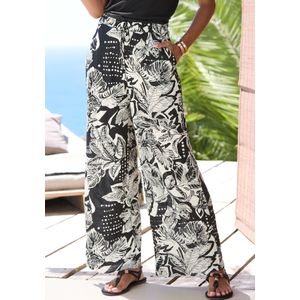 Harembroek - Zwart/Crème - Jersey - All-over Print