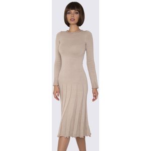 Anushka Gebreide jurk  beige