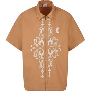 Karl Kani Overhemd  donkerbeige / wit