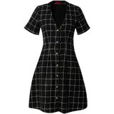 HUGO Jurk 'Kikla-1'  zwart / wit