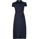 Apricot - Blousejurk - Marine - Effen - 3/4 Lengte - Losse Pasvorm