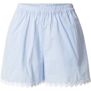 OBJECT Broek 'Fie'  lichtblauw / wit