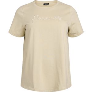 Zizzi Shirt 'Petra'  beige