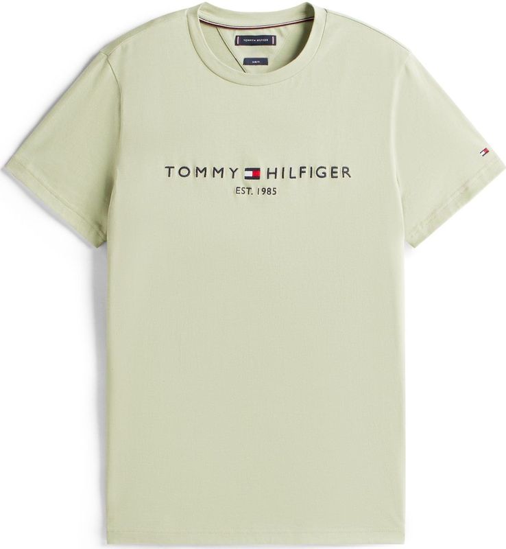 TOMMY HILFIGER - Shirt - Marine - Ronde Hals - Slanke Pasvorm