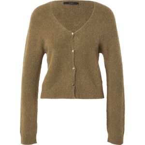 OUI Gebreid vest  olijfgroen