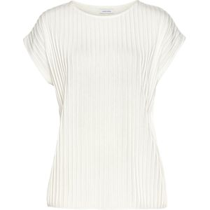 T-shirt - Crème - Kreukvrij - Ronde Hals - Korte Mouwen - Ruimvallend