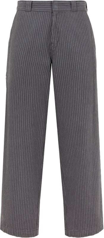 DICKIES - Lima - Broek - Donkergrijs - Krijtstrepen - Wide Leg