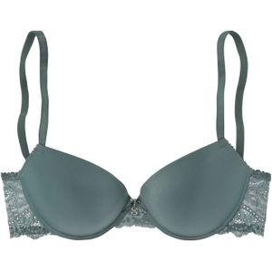 Push-Upbeha - Bessenrood - Microfiber - Naadloze Cups - Kant