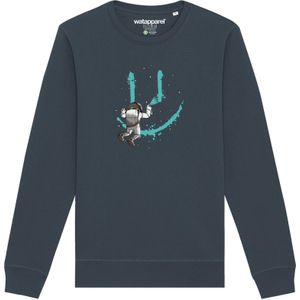 Watapparel Sweatshirt ' Graffiti Astronaut '  antraciet / gemengde kleuren
