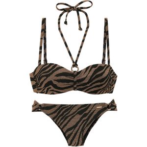Look - Beugelbikini - Zwart/Goudkleur - Gewatteerde Cups - Met Beugel