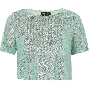 myMo at night Shirt 'Evening'  turquoise / zilver