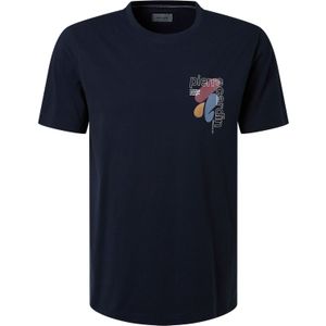 PIERRE CARDIN Shirt  lichtblauw / donkerblauw / lichtgeel / wit