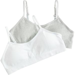 Cool Club BH  grijs gemêleerd / wit