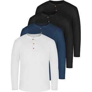 normani Shirt 'Neuville'  marine / zwart / offwhite