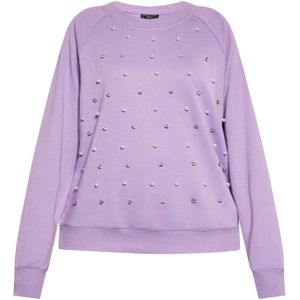 faina Sweatshirt  lavendel / zilver / wit