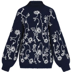 usha FESTIVAL Oversized trui  marine / wit