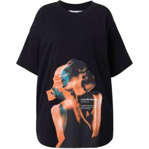 Studio Untold Oversized shirt  blauw / oranje / zwart / wit