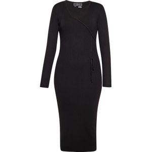 faina Gebreide jurk  zwart