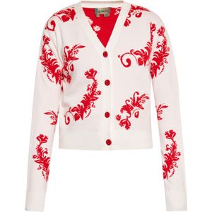 ebeeza Gebreid vest  rood / wolwit