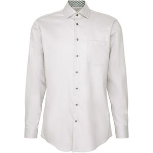 Overhemden - Grijs - Regular Fit - Lange Mouwen - Kentkraag