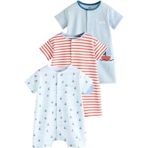 Next Rompertje/body  pastelblauw / geel / rood / wit
