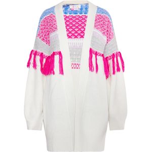 IZIA Gebreid vest 'Eyota'  blauw / grijs / pink / wit