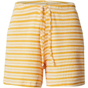 TOPSHOP Broek  oranje / wit