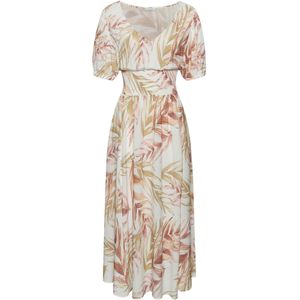 Zand/Oranje - Jurk - All-over Print - Luchtig Design