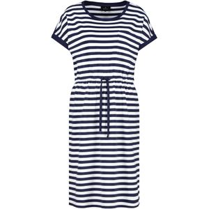 Marine - Shirtjurk - Gestreept - Zonder Kraag - Met Borstzak