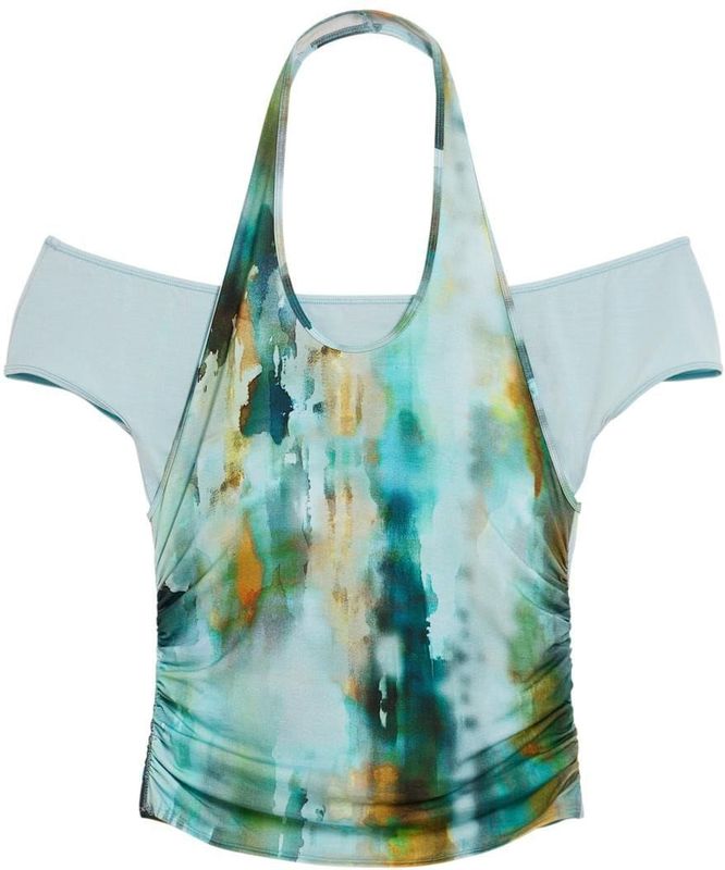 T-shirt - Print - Korte Mouwen - Regular Fit - Overlay-effect - Collectie AW25