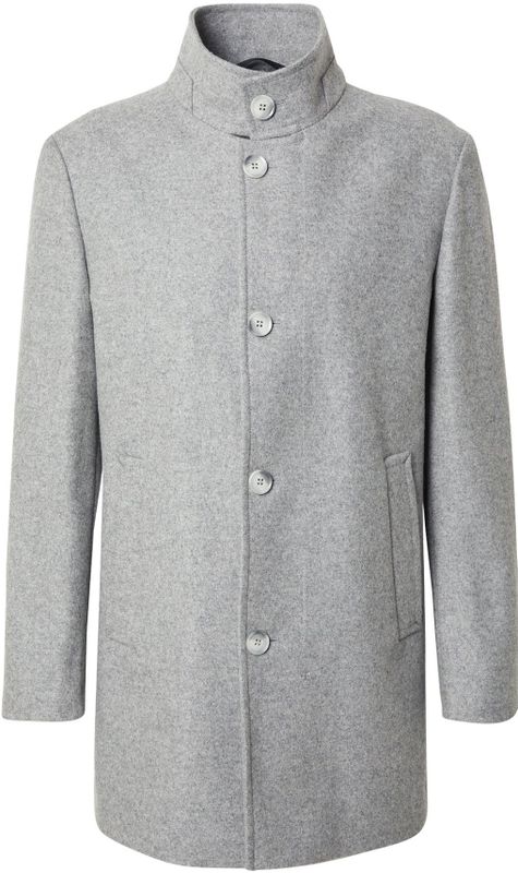 Regular fit lange jas met opstaande kraag, model 'Finchley'