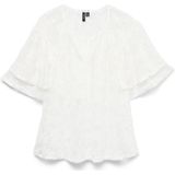 Vmceline - Blouse - O-hals - Korte Mouwen - Volumineuze Mouwen - Ruches - Volume Fit