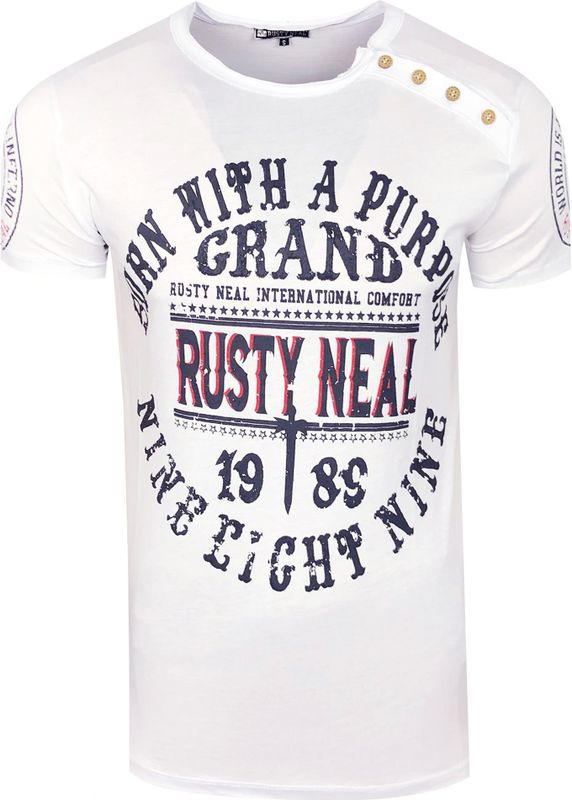 Rusty Neal - T-shirt - Ronde Hals - Voorbedrukte Voorkant