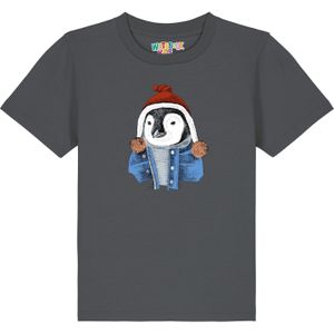 watabout.kids Shirt 'Pinguin'  antraciet / gemengde kleuren