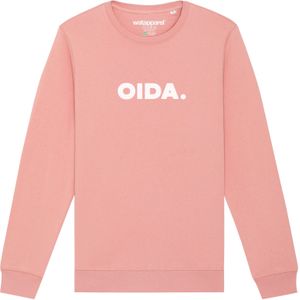 Watapparel Sweatshirt ' Oida '  rosa / wit