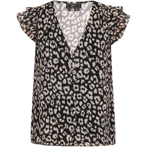 faina Blouse 'Fashion Look'  taupe / zwart