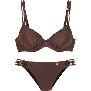 Jette Joop - Giulia - Beugelbikini - Koffie - Glanzende Coating