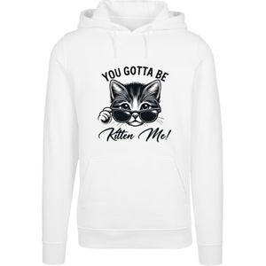 F4NT4STIC Sweatshirt 'Kätzchen You Gotta Be Kitten Me!'  donkergrijs / zwart / wit