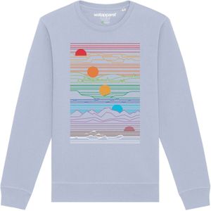 Watapparel Sweatshirt 'Sun And Moon'  lichtblauw / gemengde kleuren
