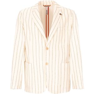 Distretto12 Colbert 'Paco'  beige / donkerbeige