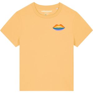 Watapparel Shirt 'Kuss Kuss'  lichtgeel / gemengde kleuren