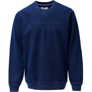 Salsa Jeans - 21010292 - Sweatshirt - Wassen Blauw - Regular Fit